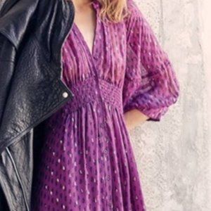 Ba&sh cyana metallic dot dress